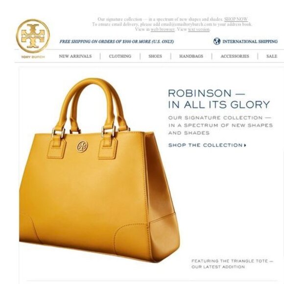 Tory Burch Handbags - Tory Burch "Robinson" yellow tote bag